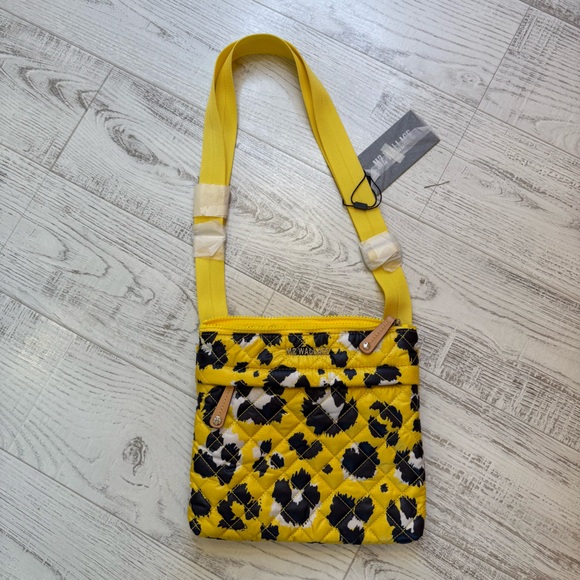 NWT MZ Wallace Metro Yellow and Black Quilted Crossbody Bag - Picture 2 of 7